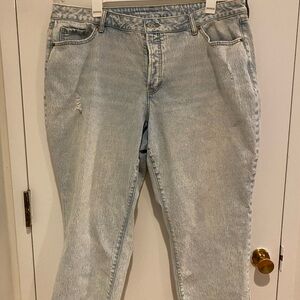 OG Loose Old Navy Jeans side slit and button up closure